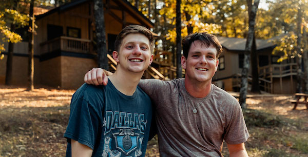 Watermark Institute classmates are sharing fellowship time at Pine Cove campgrounds.